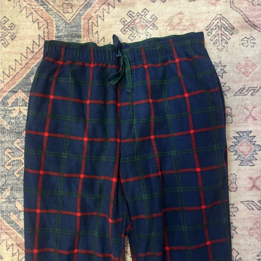 Aeropostale Men's Red and Green Plaid pj pants